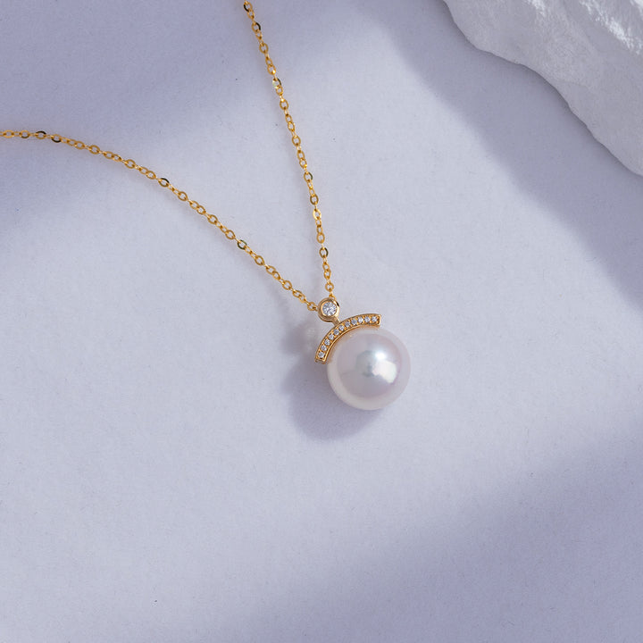 18K Gold Edison Pearl Necklace KN00112 - PEARLY LUSTRE