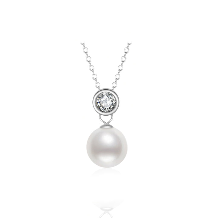 18K Solid Gold  Pearl Necklace KN00114 - PEARLY LUSTRE
