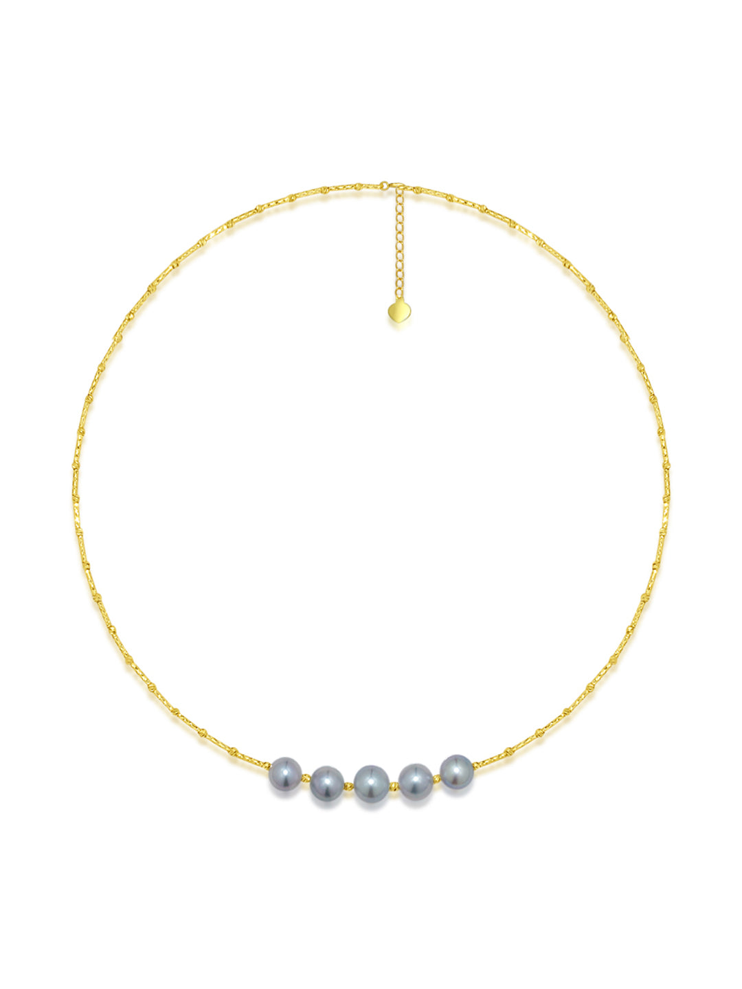 Collar de perlas Akoya de oro macizo de 18 quilates KN00122