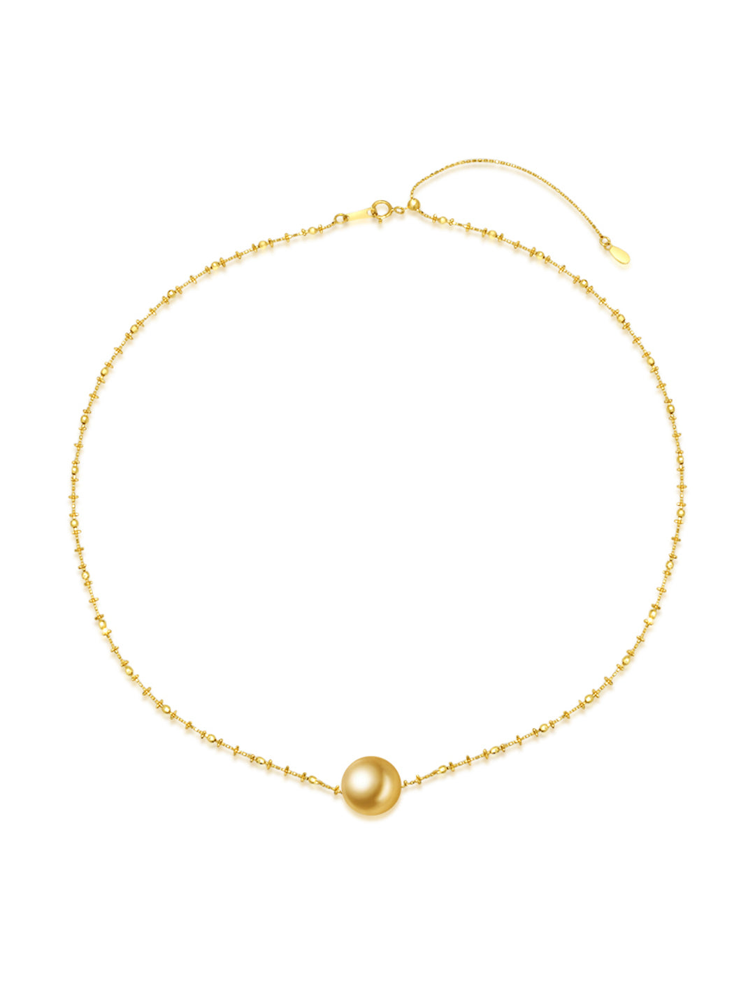 Top Grade 18k Gold South Sea Golden Pearl Necklace KN00126