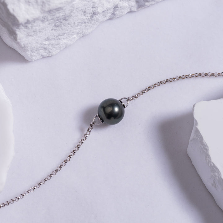 18k Tahitian Pearl Necklace KN00130 - PEARLY LUSTRE