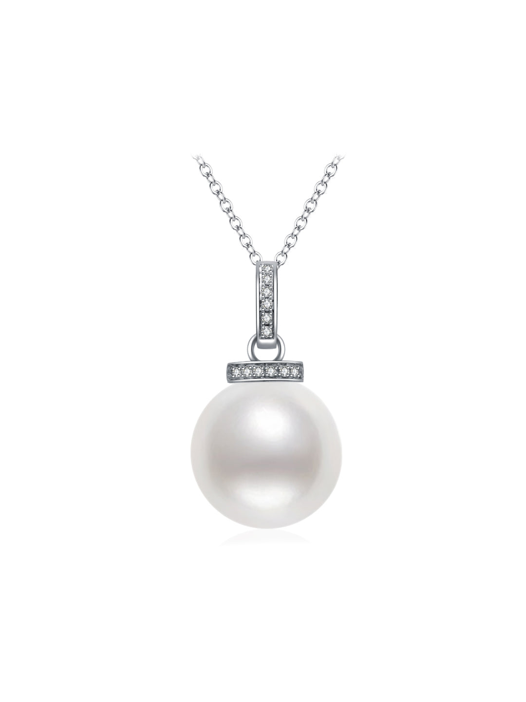 Collar de perlas de agua salada con diamantes blancos australianos de oro macizo de 18 quilates KN00140