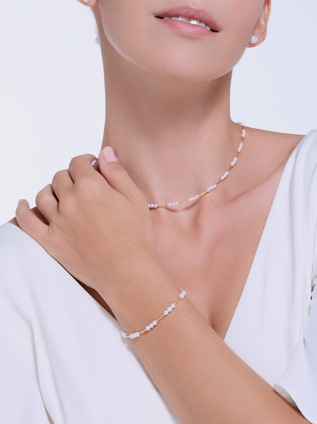 Top Grade 18K Solid Gold Freshwater Pearl Bracelet KB00023