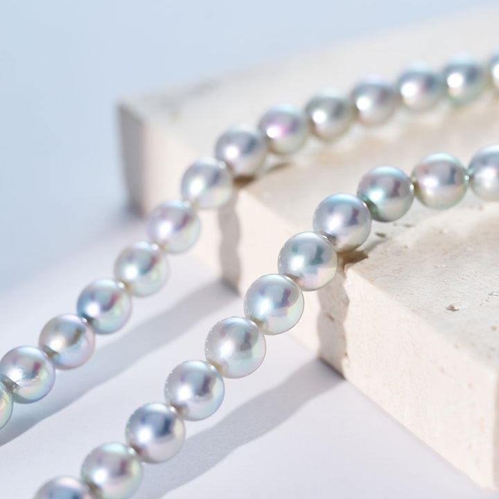 18 Karat Gold Top Luster Madama Akoya Perlenkette KN00145