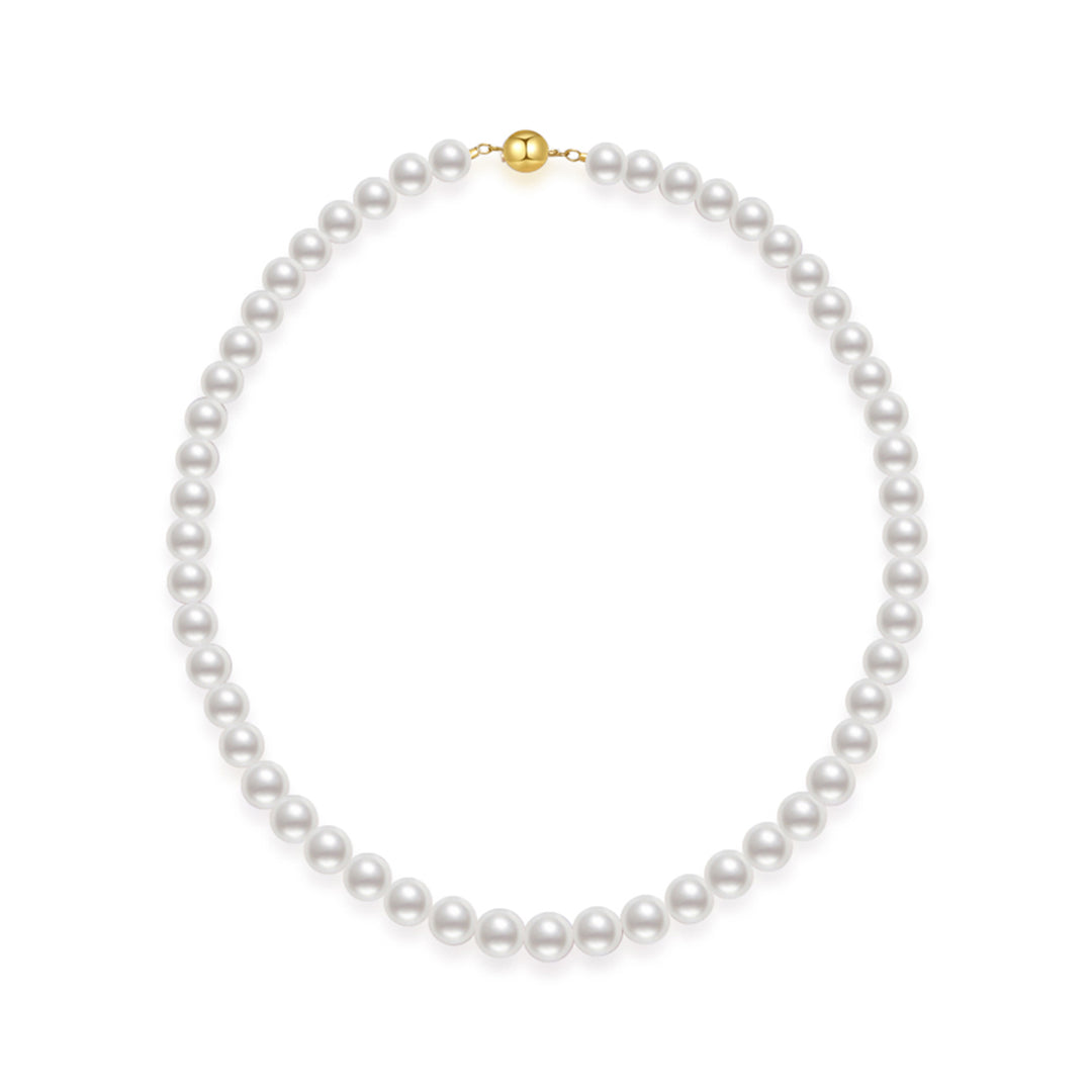18k Gold Top Grading Aurora HANADAMA Multi-Color Akoya Pearl Necklace KN00154 - PEARLY LUSTRE