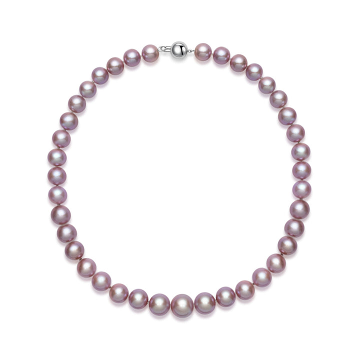 18k Gold Edison Purple Pearl Necklace KN00160 - PEARLY LUSTRE