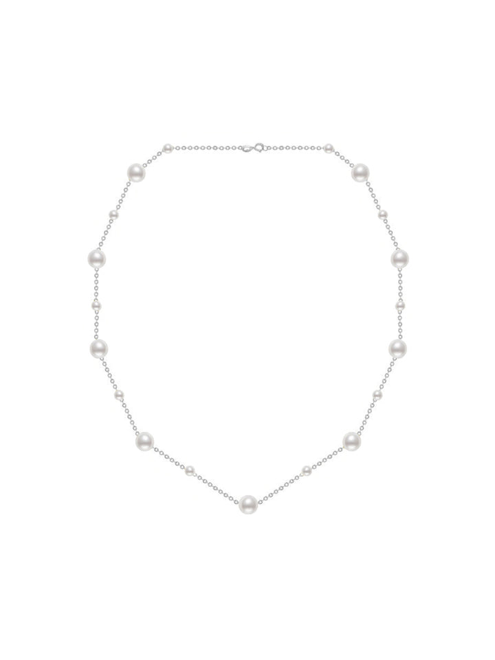 Collana di perle d'acqua dolce in oro massiccio 18 carati KN00165