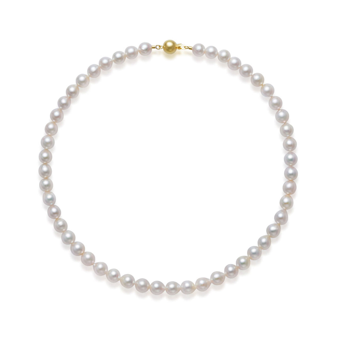 18k Gold Baroque Akoya Pearl Necklace KN00182 - PEARLY LUSTRE