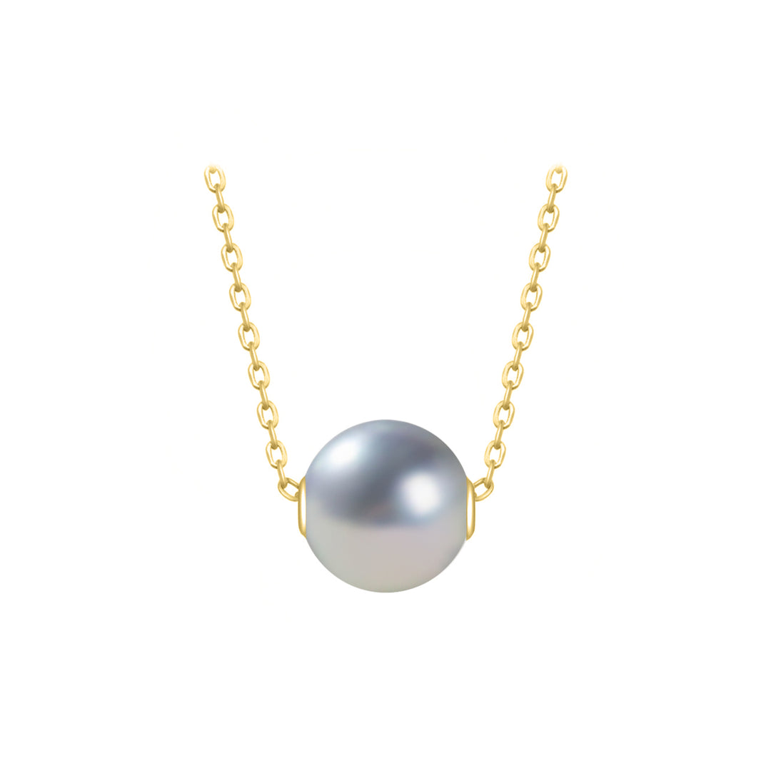 18K Solid Gold Akoya Madama Pearl Necklace KN00189 - PEARLY LUSTRE