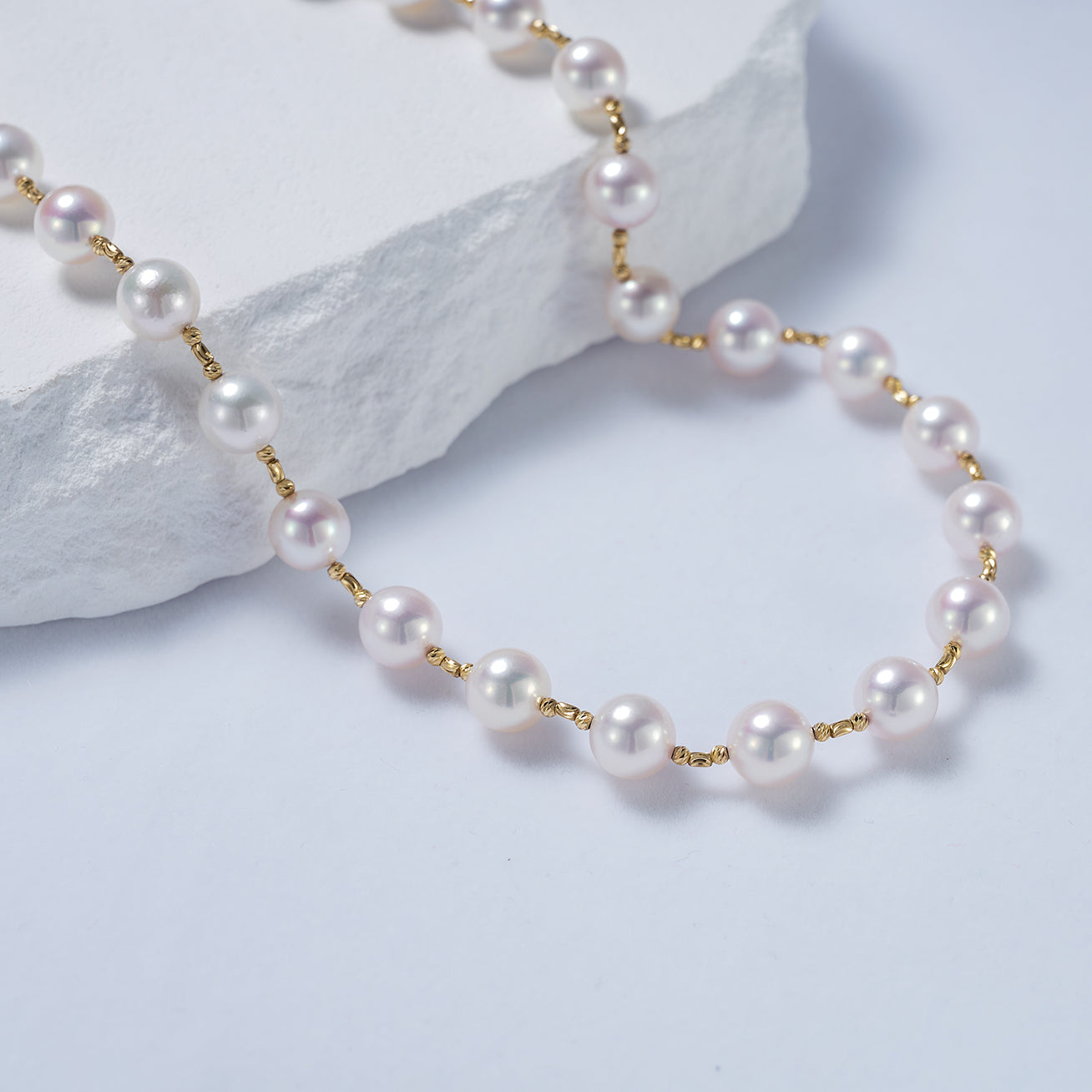 18k黄金顶级光泽极光Akoya珍珠项链最佳珍珠珠宝品牌– PEARLY LUSTRE