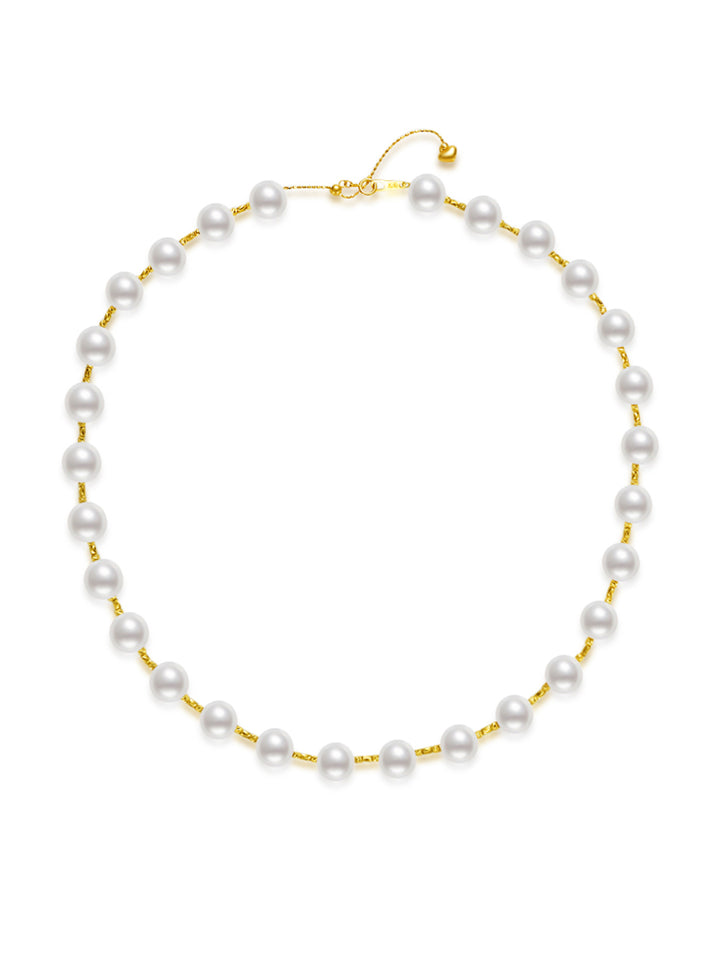 Collier de perles Aurora Akoya en or 18 carats brillant KN00190