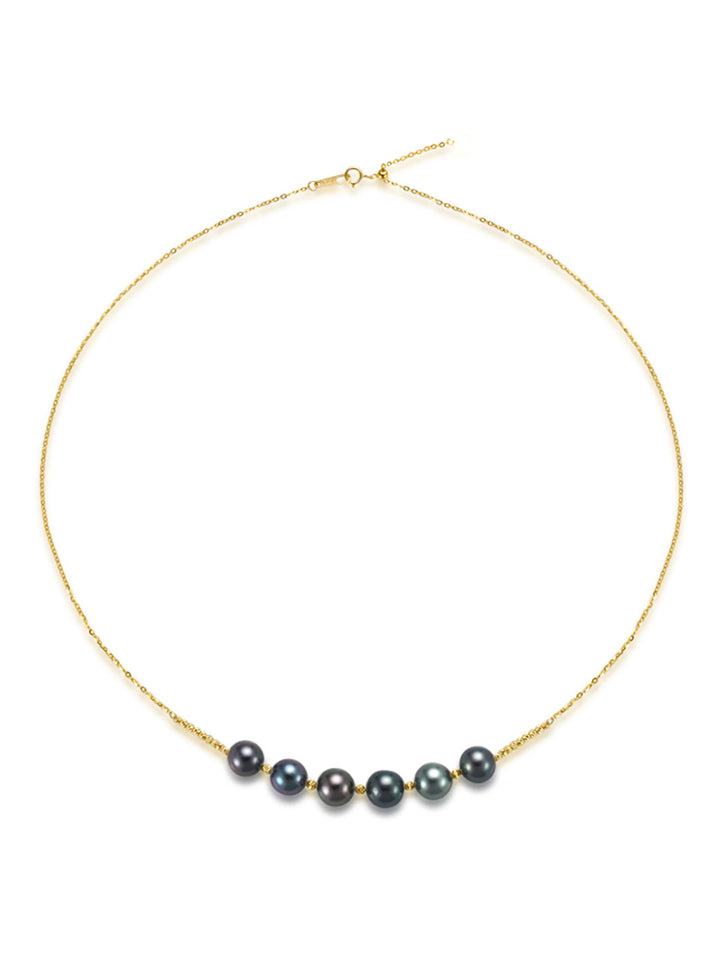 Kalung Mutiara Tahitian Emas Pepejal 18k KN00195