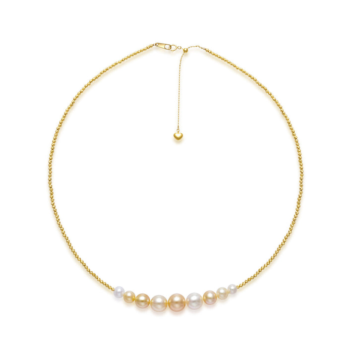 18k Gold South Sea Golden Pearl Necklace KN00209 - PEARLY LUSTRE