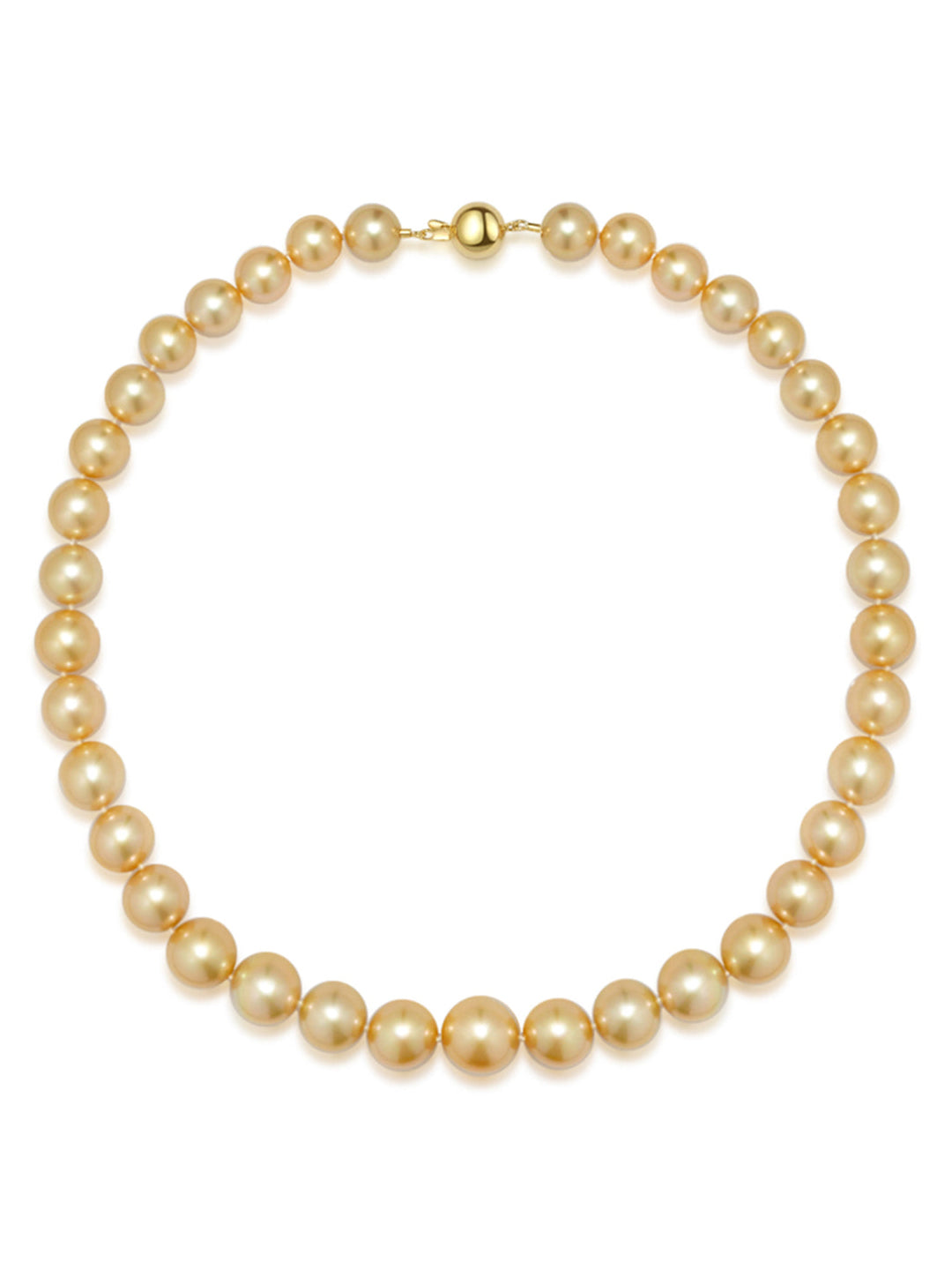 18k オーロラムーンレインボー南洋ゴールデン高級パールネックレス