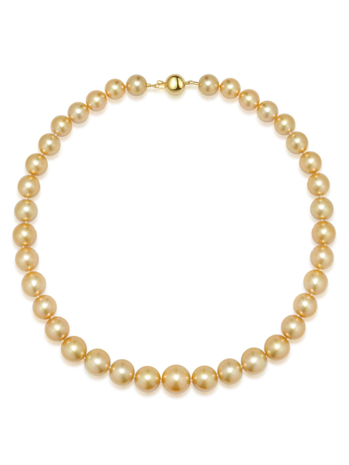 Collana di perle dorate 18 carati Aurora Luna Arcobaleno dei Mari del Sud KN00214