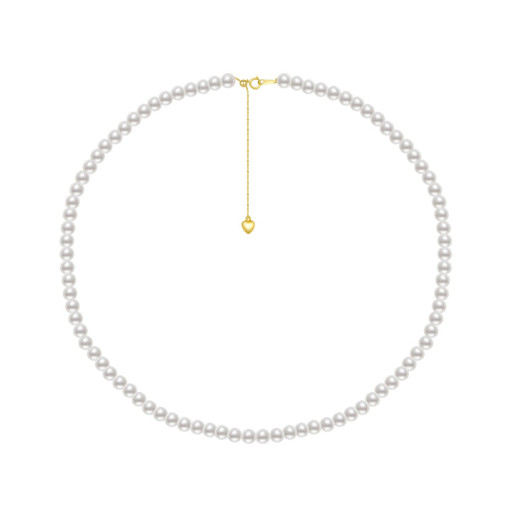 18k Gold Top Lustre Akoya Pearl Necklace KN00219