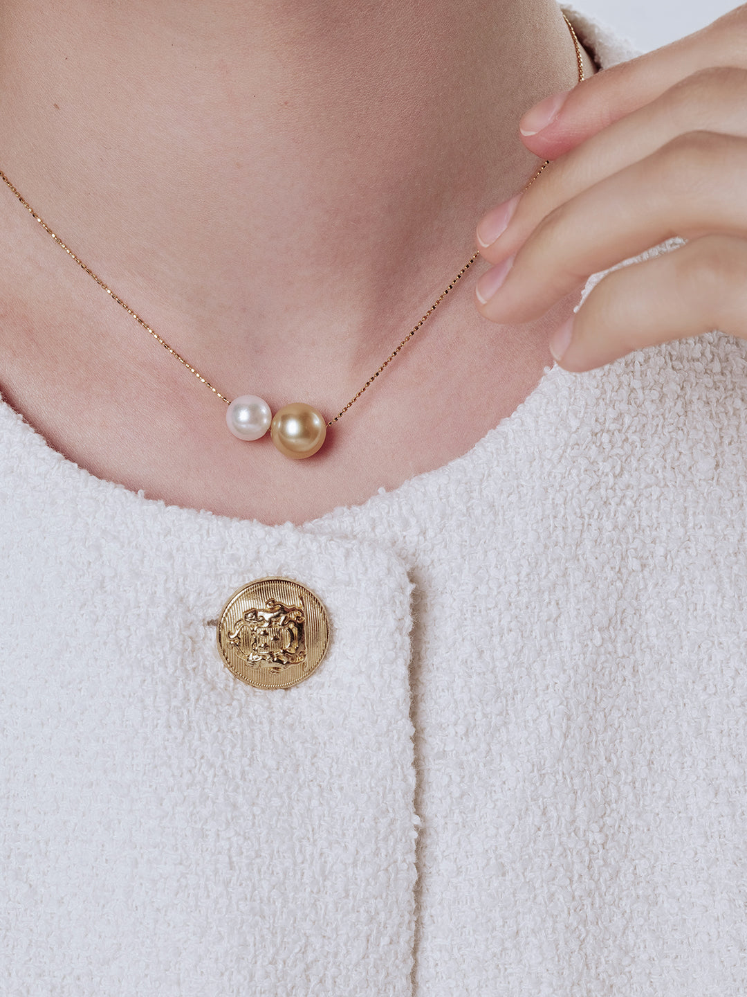 Kalung Mutiara Emas Laut Selatan 18k Emas KN00222 | HARMONI