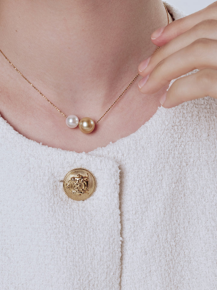 Kalung Mutiara Emas Laut Selatan 18k Emas KN00222 | HARMONI