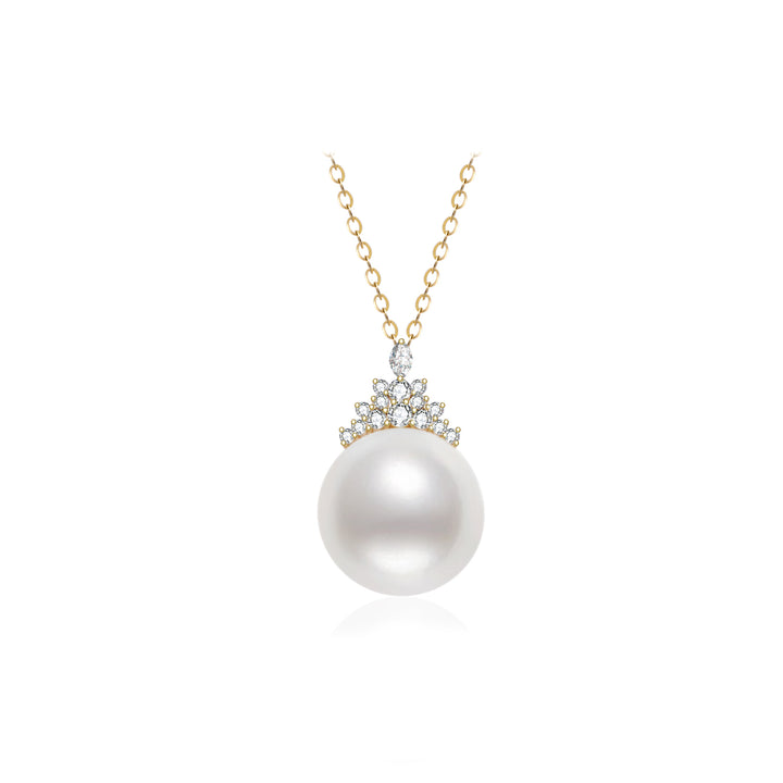 Collar de perlas Edison de oro macizo de 18 k KN00227