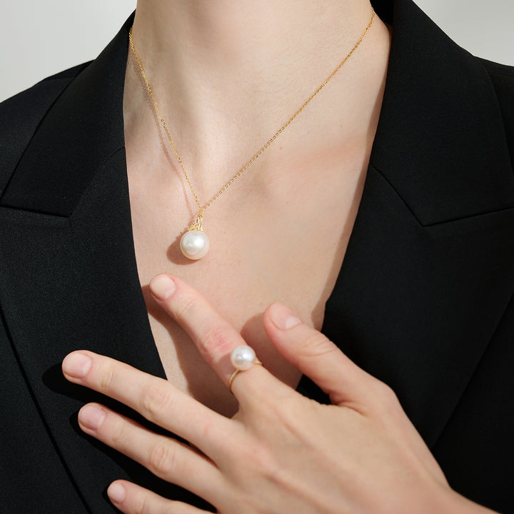 Collana di perle Edison in oro massiccio 18 carati KN00227