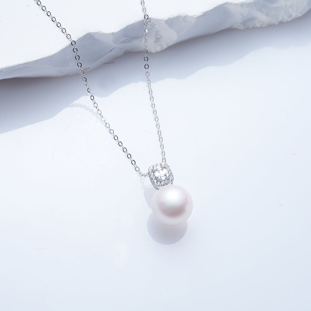 18K Solid Gold Edison Pearl Necklace KN00228