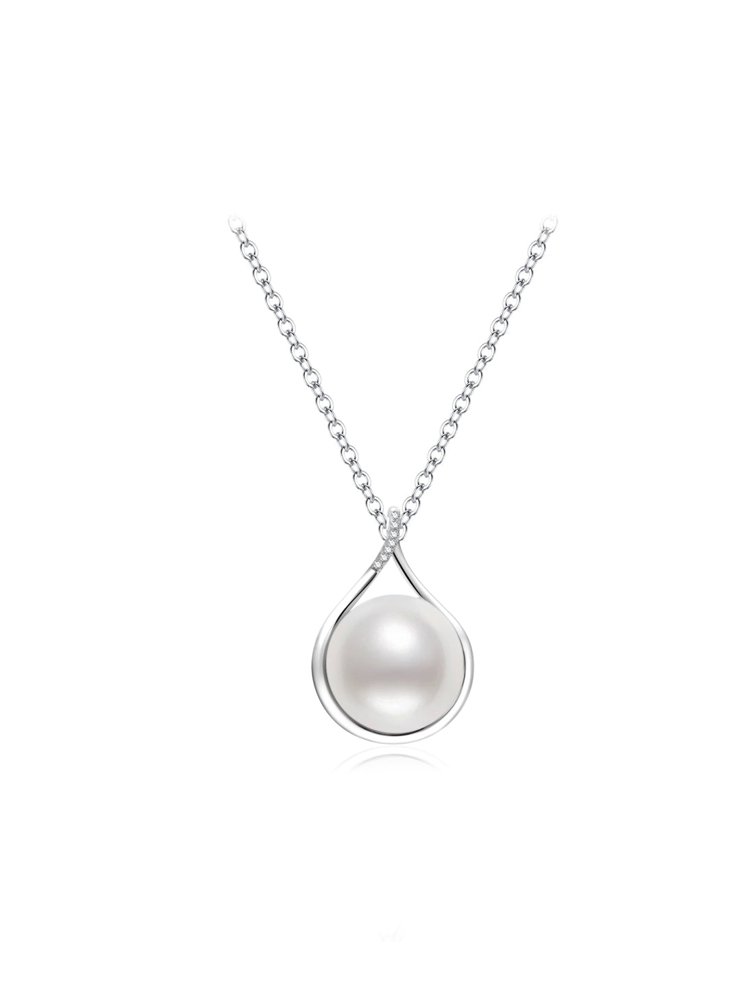 Collier de perles australiennes blanches des mers du Sud en or massif 18 carats KN00229