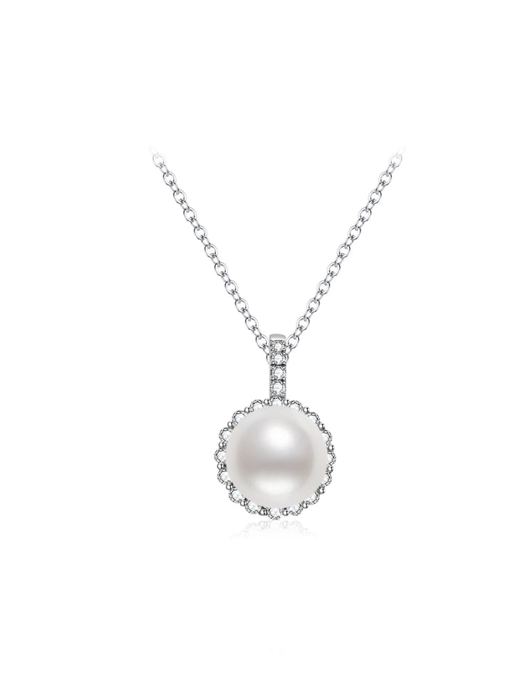 Collana di perle bianche australiane dei Mari del Sud in oro massiccio 18 carati KN00230