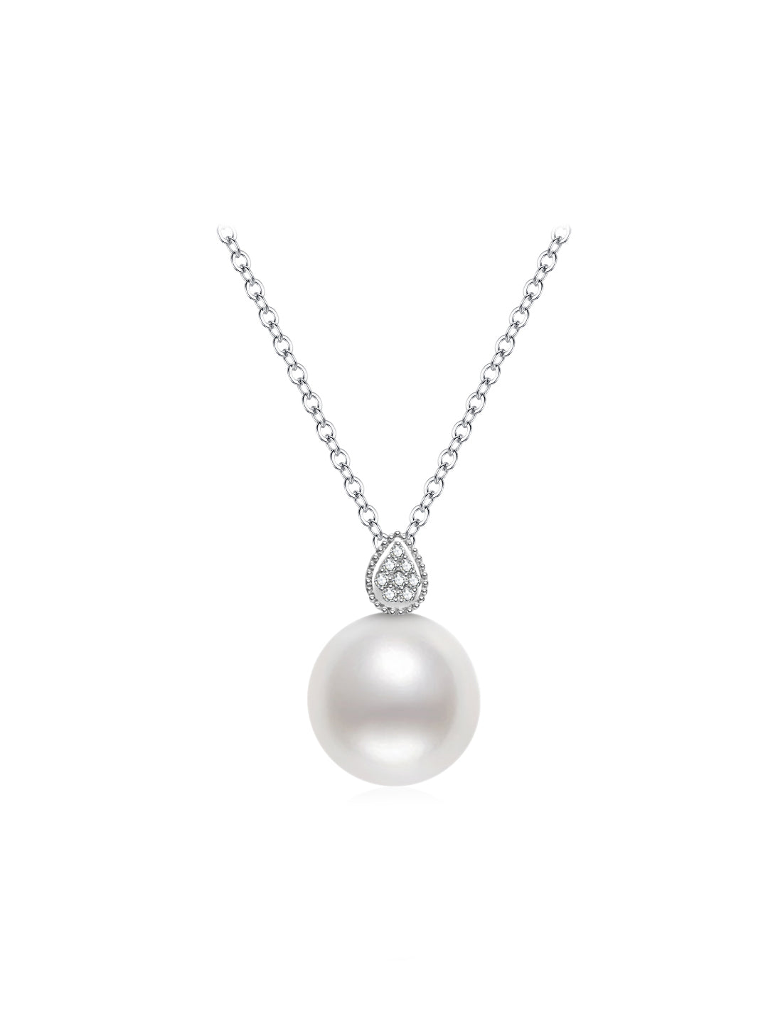 Collana di perle bianche australiane dei Mari del Sud in oro massiccio 18 carati KN00231