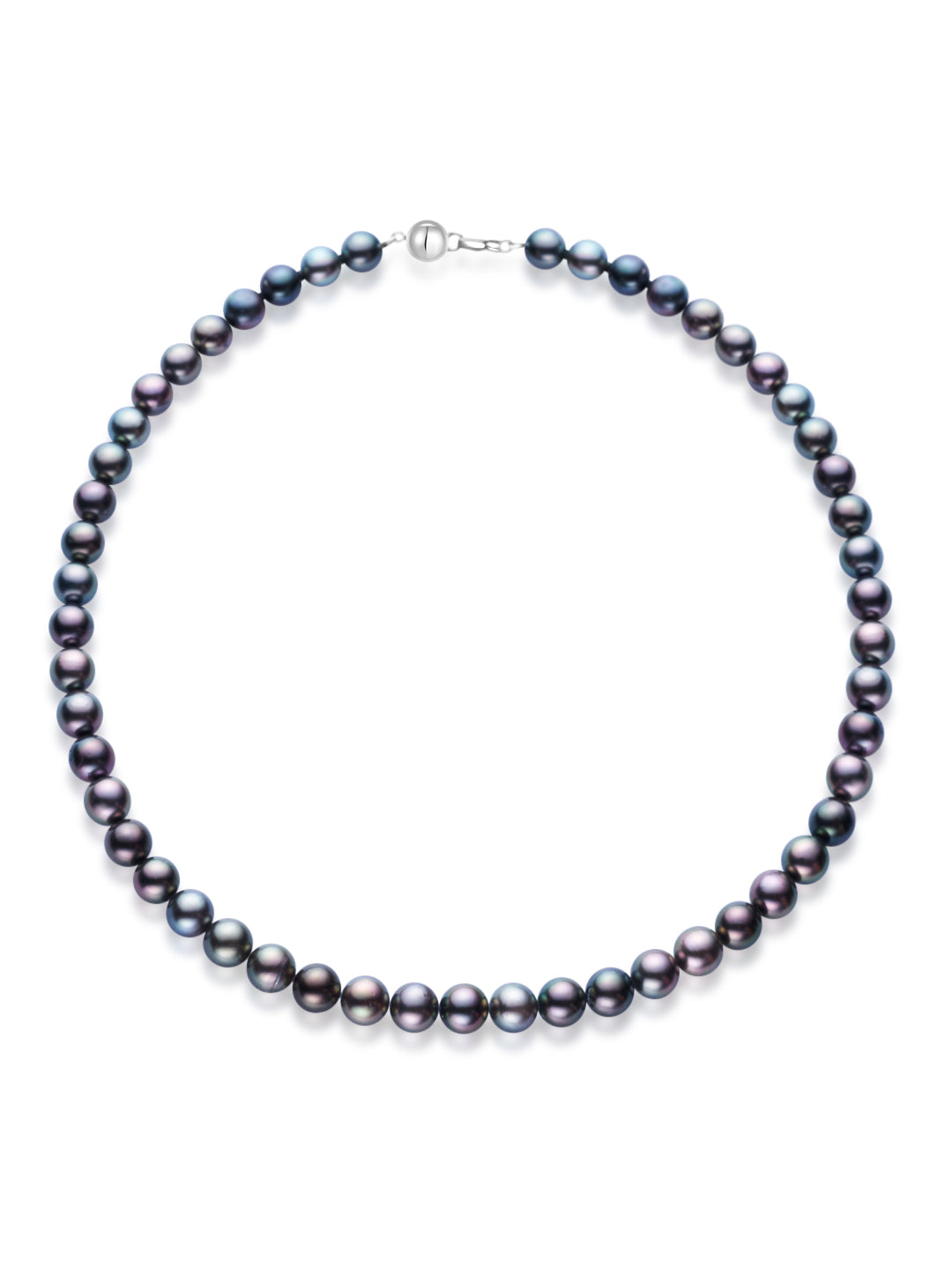 Collar de perlas de Tahití Aurora PEACOCK de oro macizo de 18 k KN00234