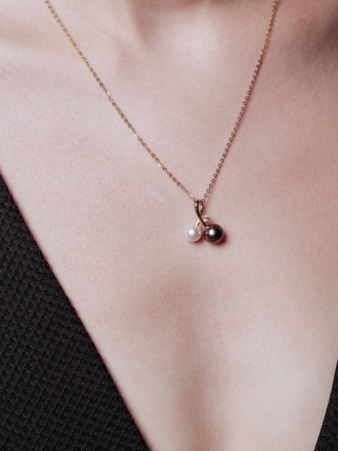 Kalung Mutiara Air Masin Berlian 18K Emas Pepejal KN00236 | HARMONI