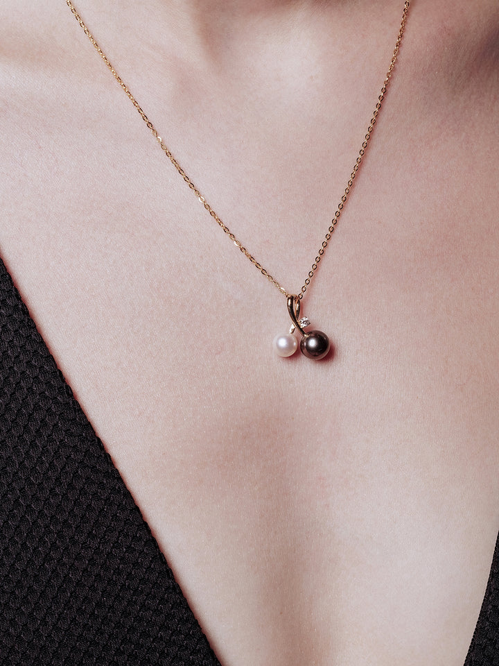 Kalung Mutiara Air Masin Berlian 18K Emas Pepejal KN00236 | HARMONI