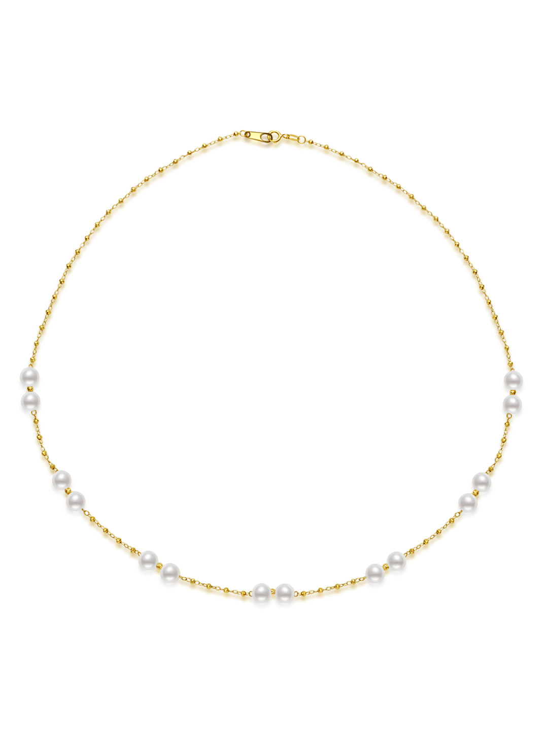 18K ソリッド ゴールド アコヤ パール ネックレス KN00242
