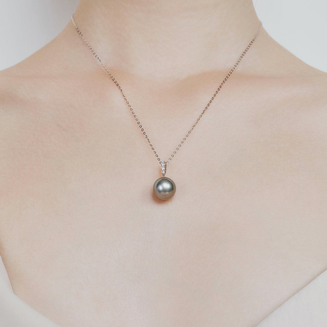 Saltwater Tahitian Pearl 18K Solid Gold﻿ Necklace KN00253