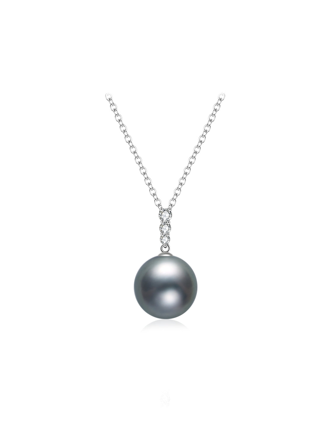 Collana con perle di Tahiti di acqua salata in oro massiccio 18 carati KN00253