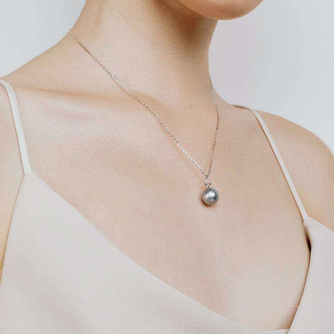 Saltwater Tahitian Pearl 18K Solid Gold﻿ Necklace KN00254