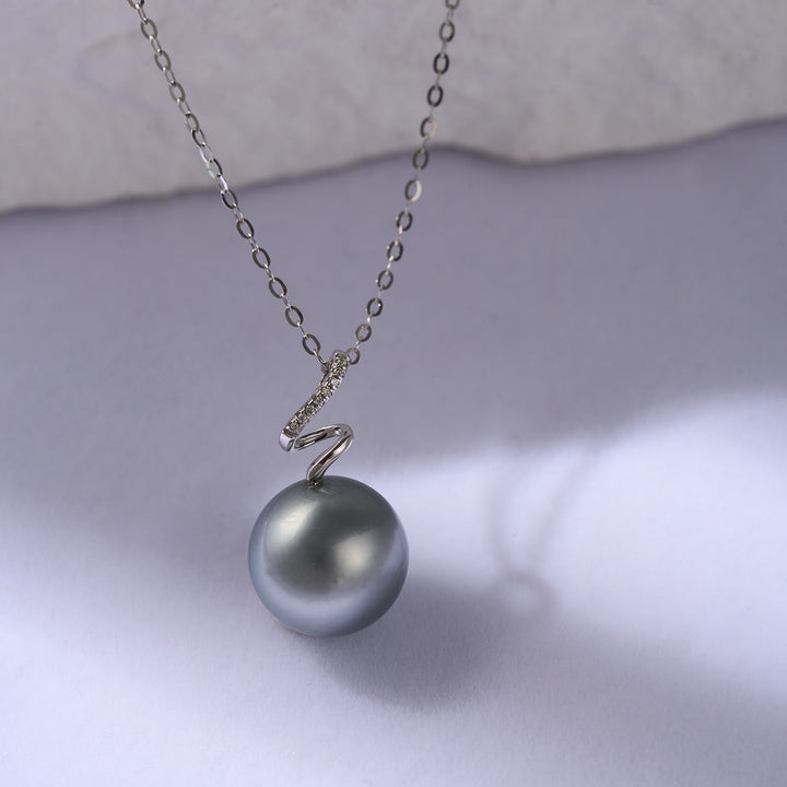 Saltwater Tahitian Pearl 18K Solid Gold﻿ Necklace KN00254