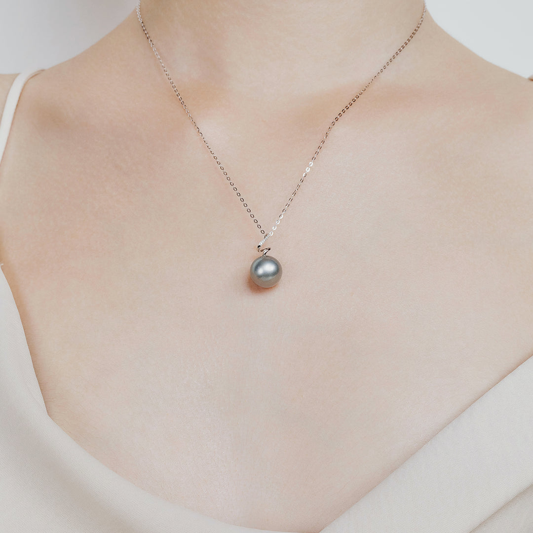 Saltwater Tahitian Pearl 18K Solid Gold﻿ Necklace KN00254