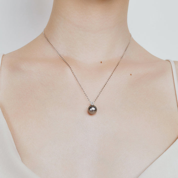 Saltwater Tahitian Pearl 18K Solid Gold﻿ Necklace KN00255