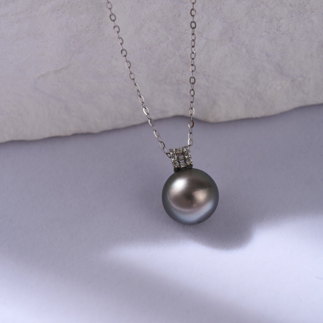 Saltwater Tahitian Pearl 18K Solid Gold﻿ Necklace KN00255