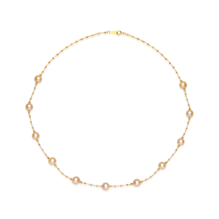 Collier de perles Akoya en or massif 18 carats KN00259