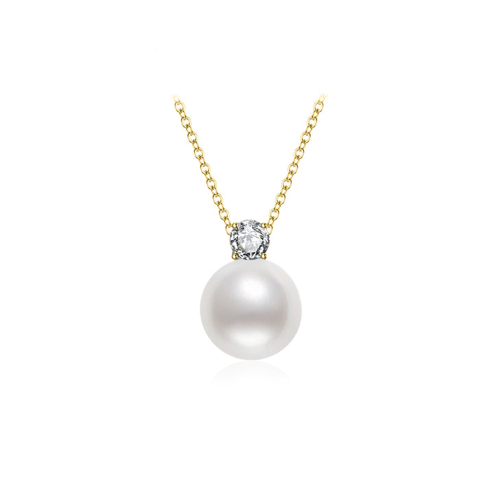 18K Solid Gold Hanadama Akoya Pearl Necklace KN00297