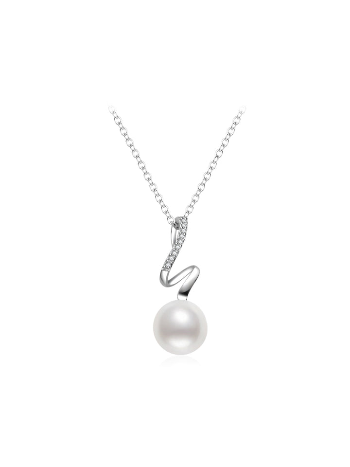 Collier de perles Hanadama Akoya en or massif 18 carats et diamants KN00277 | Collection S
