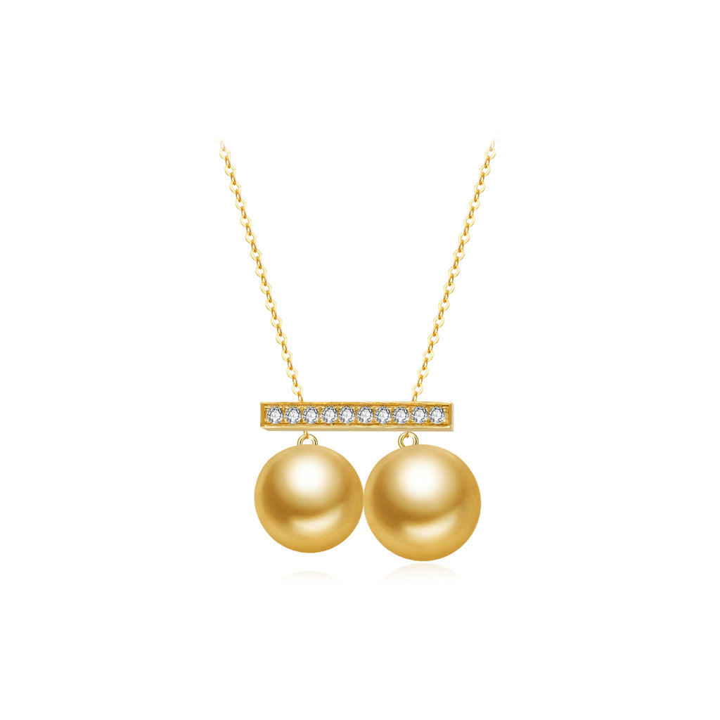 18K纯金南洋金色高端珍珠项链– PEARLY LUSTRE