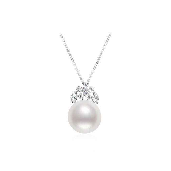 18K Solid Gold Australian White South Sea Pearl Necklace KN00286 - PEARLY LUSTRE