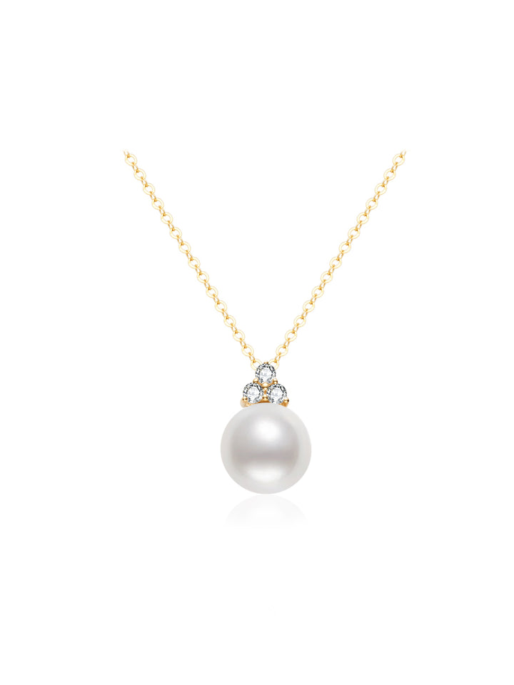 Collier de perles d'eau douce en or massif 18 carats KN00287