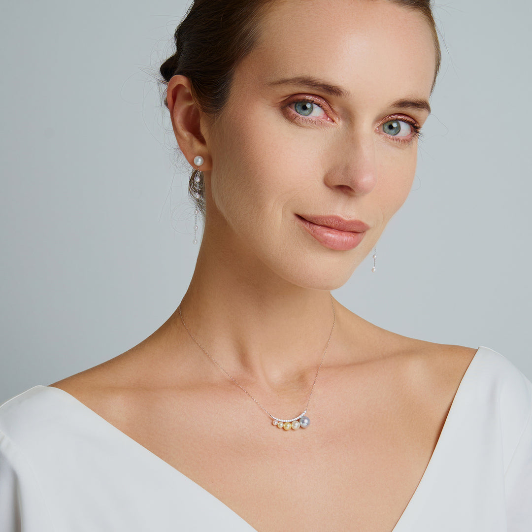 Collana in perle Akoya in oro solido 18K KN00294 | ARMONIA