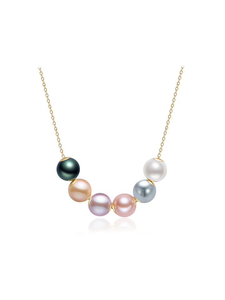 Collana con perla intercambiabile da 8-9MM in oro massiccio 18K KN00301 | POSSIBILITÀ