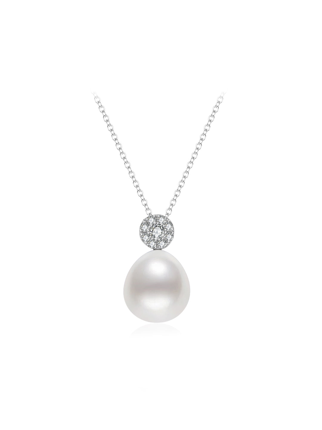 Rantai Leher Mutiara Laut Selatan Putih Australia Emas Tulen 18K KN00318