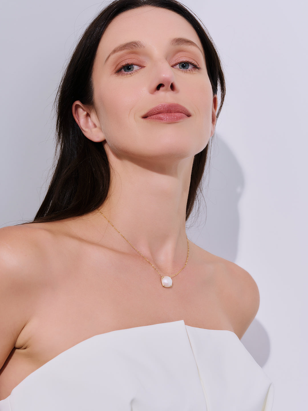 Collana con perla Mabe in oro 18K KN00327 | DOME