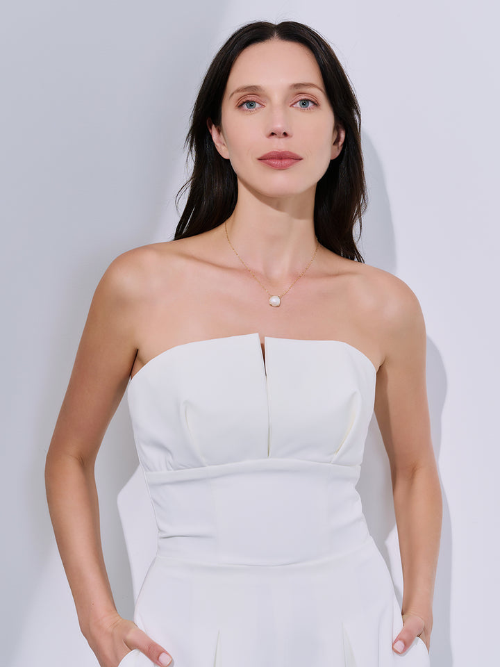 Collana con perla Mabe in oro 18K KN00327 | DOME